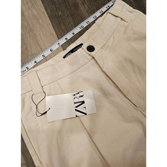 ZARA Womens Wide Leg Cropped Pants Size 30 - Picture 3 of 7